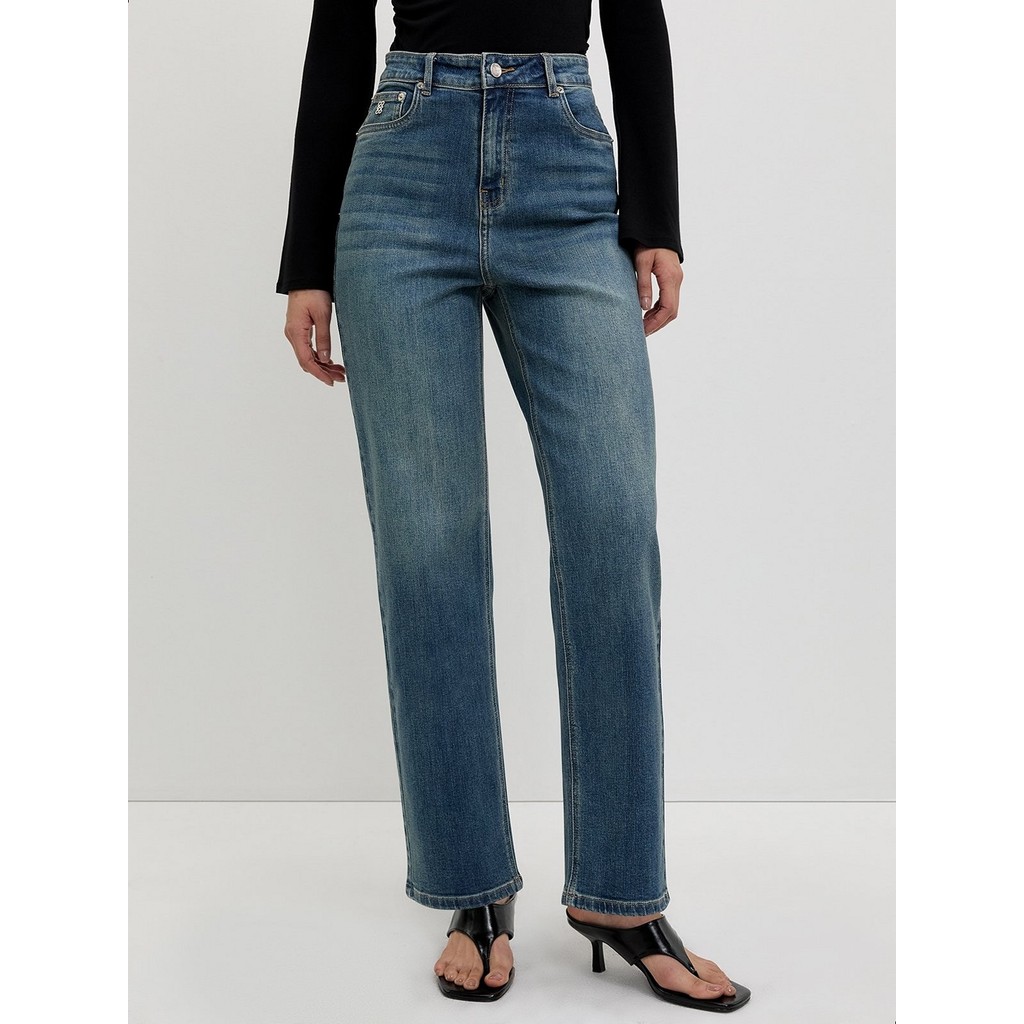 [Pomelo] กางเกงยีนส์ทรงตรง / High-Waisted Jeans
