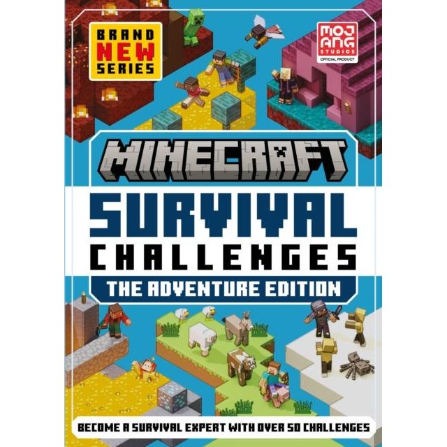MINECRAFT SURVIVAL CHALLENGES by Mojang AB (UK edition, hardcover)