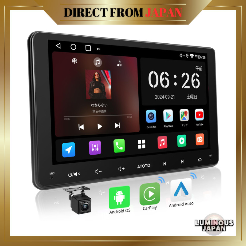 [9 นิ้ว] ATOTOZONE ได้รับการรับรอง技適 A5L Android Navi 2DIN จอแสดงผลเสียง, CarPlay & Android Auto แบบ