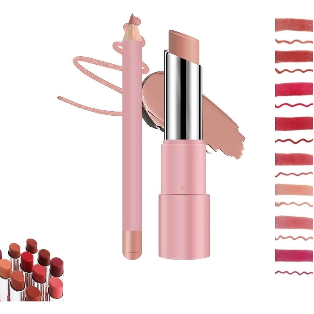 Joyeloo Lip Balm,Joyeloo Lip Glaze and liner,Hydrating Glaze Lip Balm พร้อม 24 ชม.ของ Smooth,Non-sti