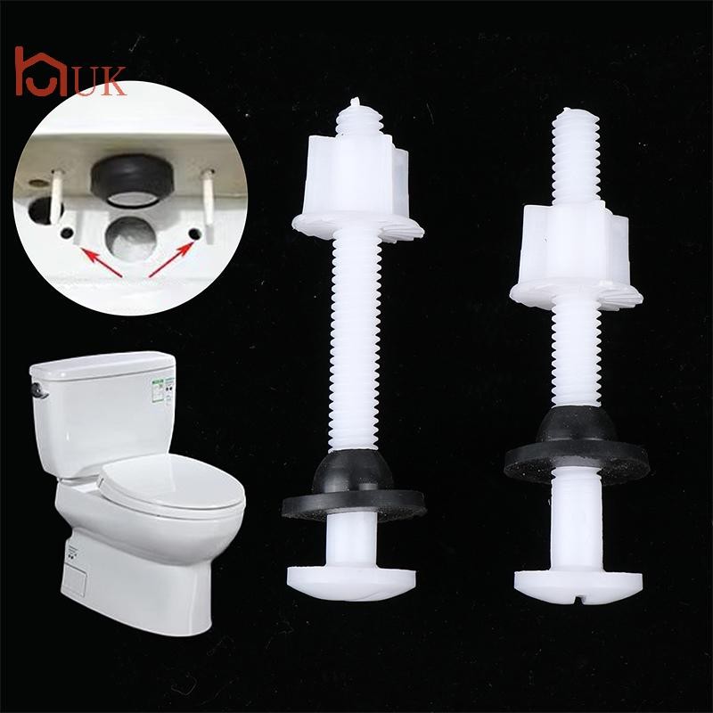 UK 2 ชิ้นพลาสติกห้องน้ําที่นั่งบานพับซ่อมสลักเกลียว + สกรูติดตั้ง + ชุดเครื่องซักผ้าสําหรับอุปกรณ์ห้องน้ําภายในบ้าน TH