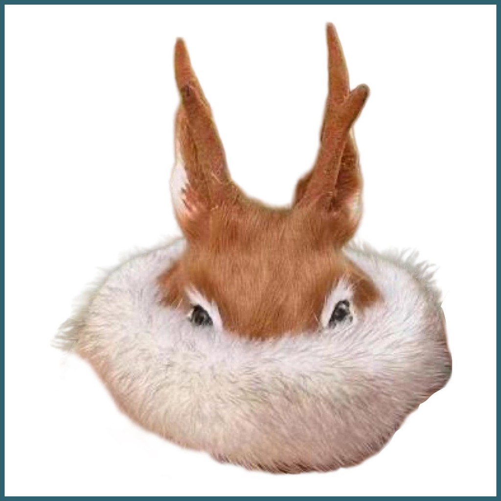 สัตว์ Dashboard Decor Roe Deer Horn หมวกตกแต่งน่ารักเครื่องประดับสร้างสรรค์ตกแต่งสําหรับผู้หญิงผู้ชา