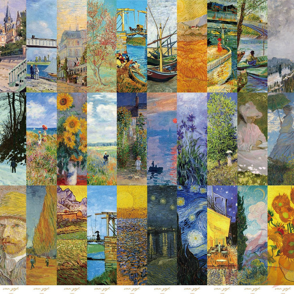 30ชิ้น/เซ็ต คอลเลกชัน Van Gogh และ Monet . ที่คั่นหนังสือสีน้ํามัน หนังสือแฟชั่น เครื่องหมาย ของ หน้า เครื่องเขียน อุปกรณ์การเรียน สํานักงาน