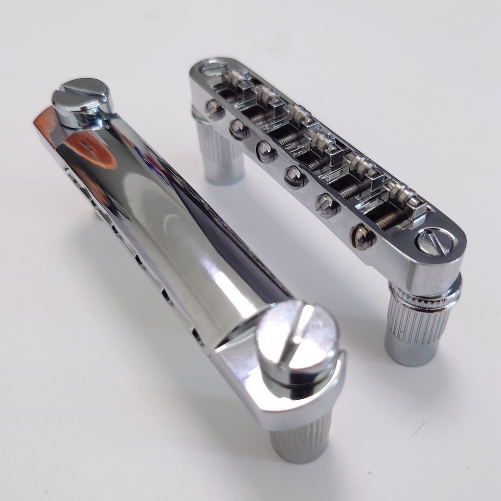 1 ชุด Tune-O-Matic Roller อานกีตาร์สะพานโพสต์รู 6.3 มม.และ Tailpiece สําหรับ Les Paul SG กีตาร์กีตาร์อุปกรณ์เสริม