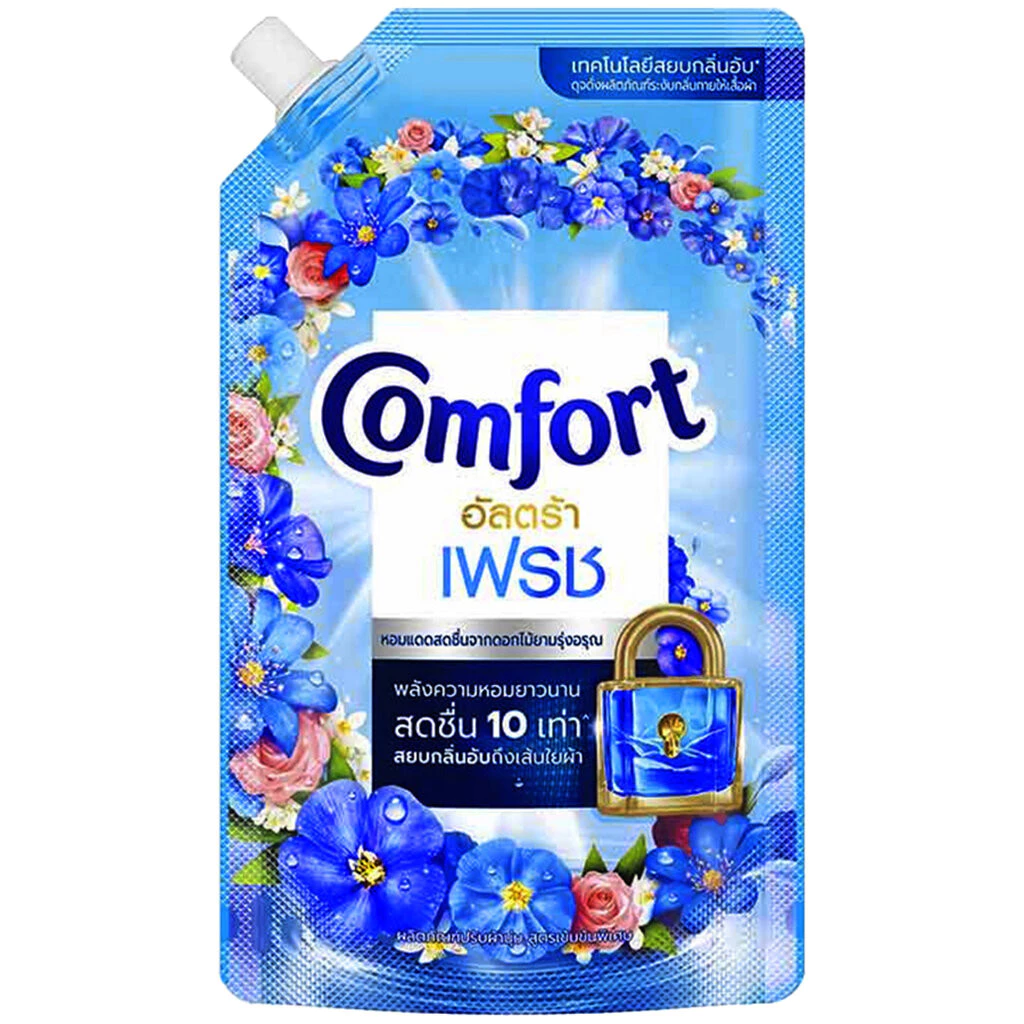LeeMart ปรับผ้านุ่ม คอมฟอร์ท Comfort 470ML คอมฟอท น้ำยาปรับผ้านุ่ม สูตร คอมฟอร์ท อัลตร้า ถุง สีฟ้า ขนาด 470 มล.