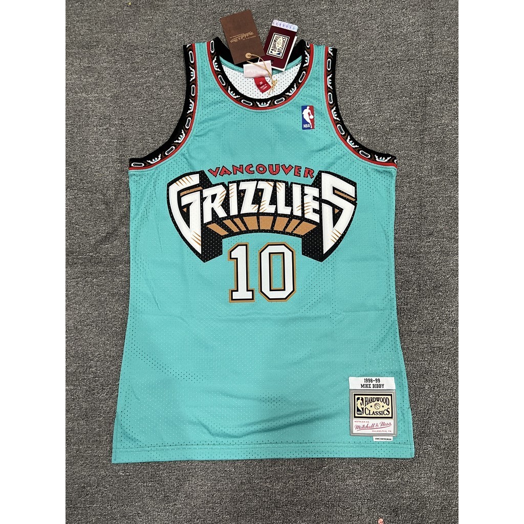 เสื้อเชิ้ตผู้ชาย MN Grizzlies เสื้อบาสเก็ตบอลวินเทจ #10 เสื้อกีฬาบี๊บบี้ย์