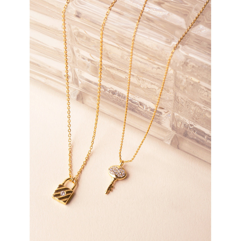 MINIMALIST LAB 925 Sterling Silver AUBREY Lock Necklace Kalung Kunci Aubrey Perak 925