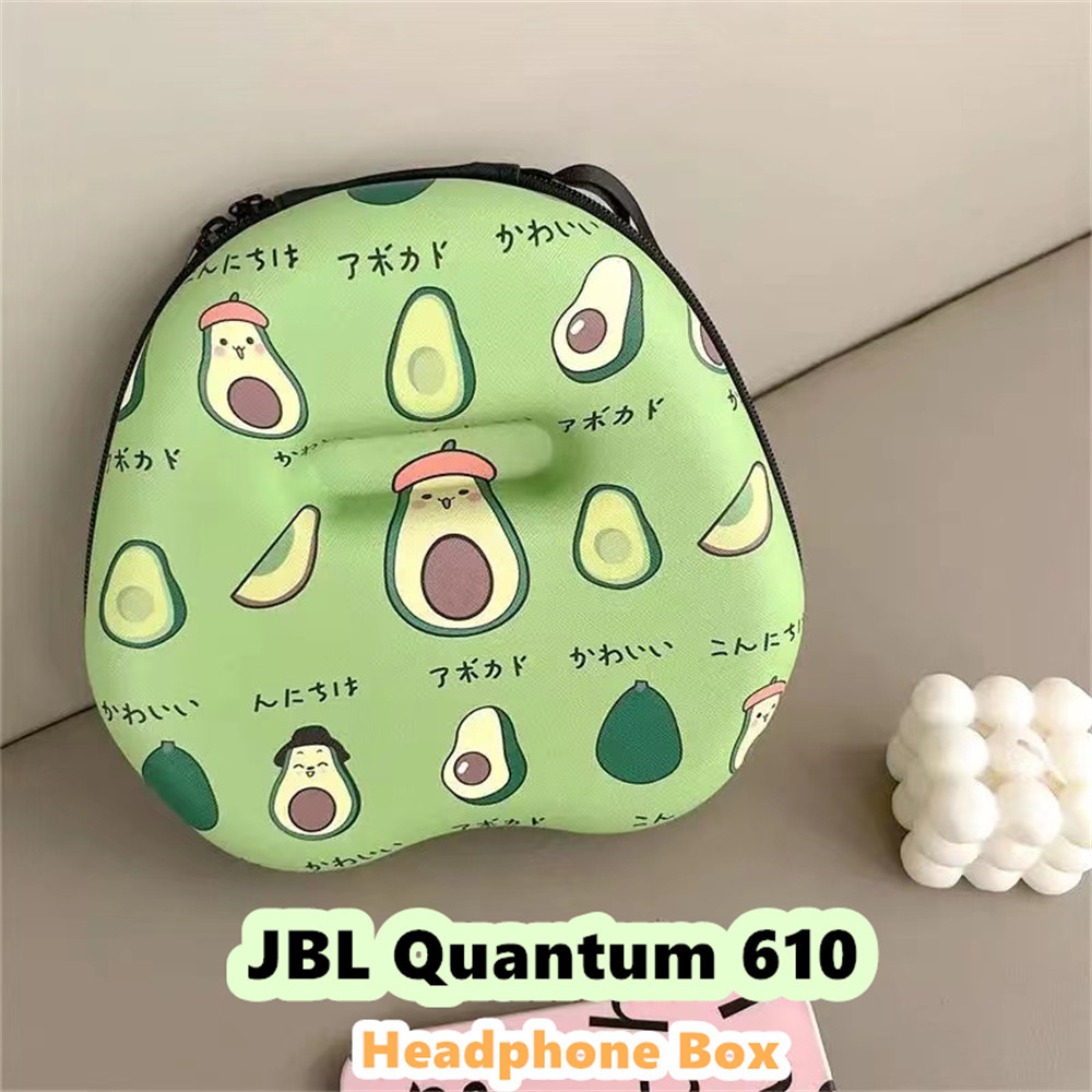 ประณีตสําหรับ Jbl Quantum 610 เคสหูฟัง Niche รูปแบบการ์ตูนชุดหูฟังกระเป๋าเก็บปลอกกล่อง