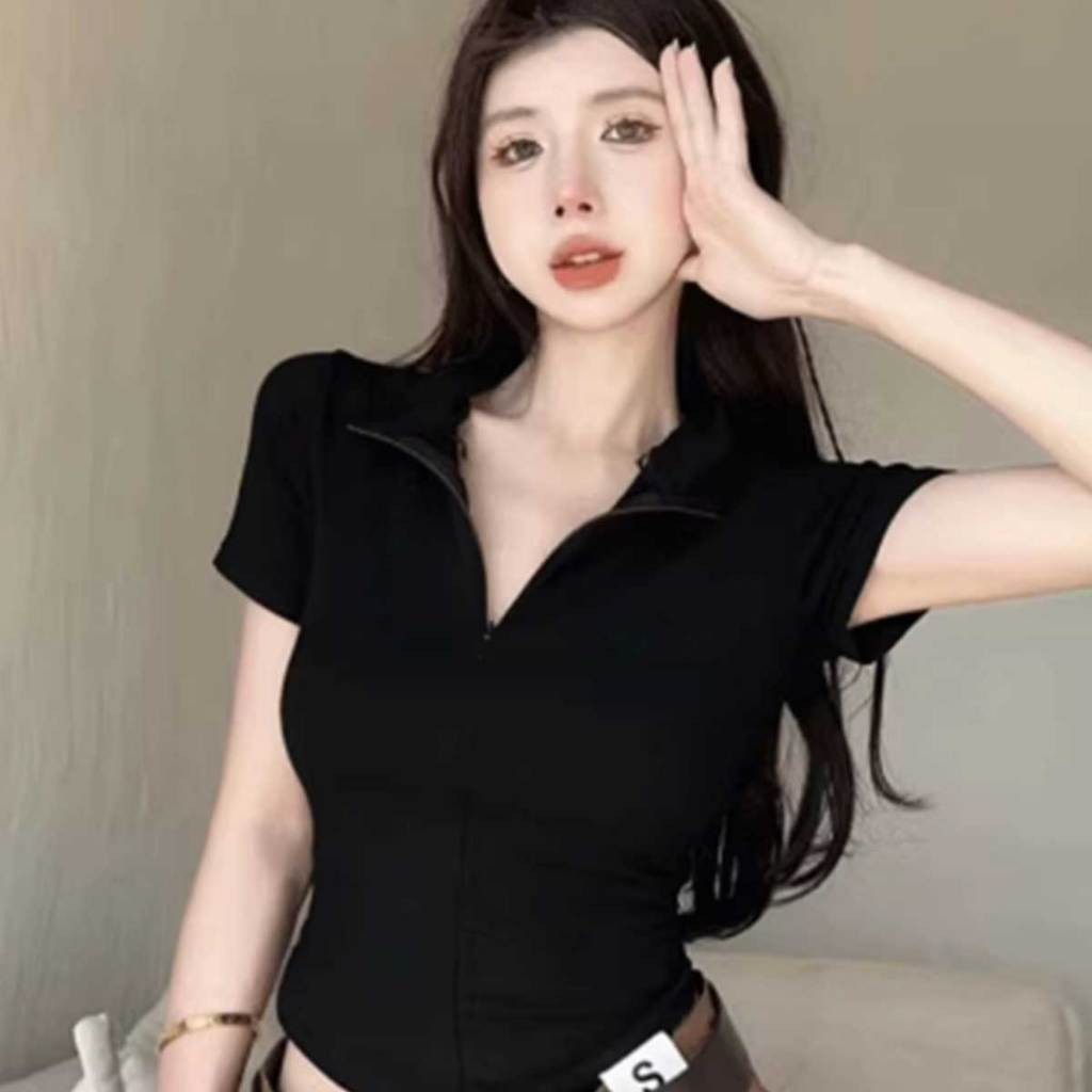 สินค้าใหม่ล่าสุด เสื้อยืดสไตล์เกาหลีรุ่นใหม่ล่าสุด เสื้อยืดแขนสั้น - รูปที่ 4