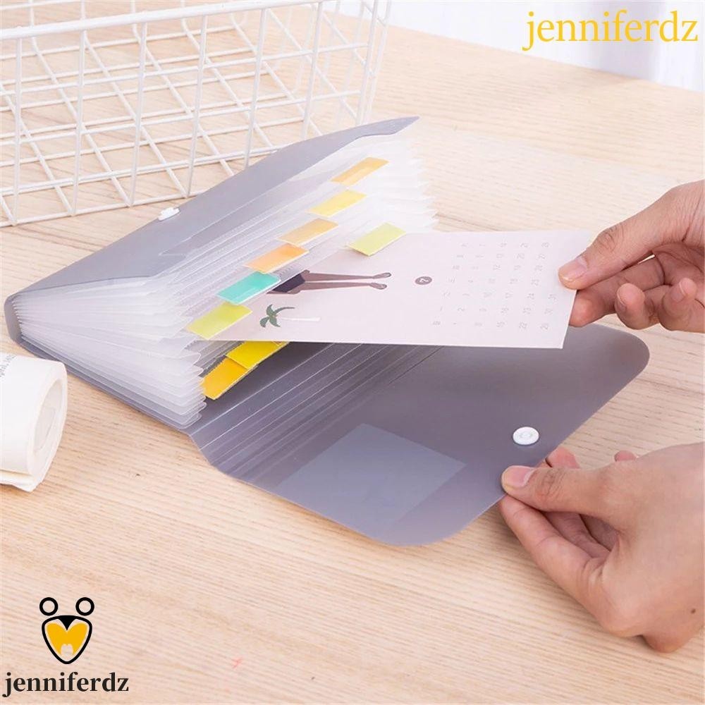 Jenniferdz กล่องพลาสติกสําหรับใส่เอกสารขนาด A6 หลากสีสัน