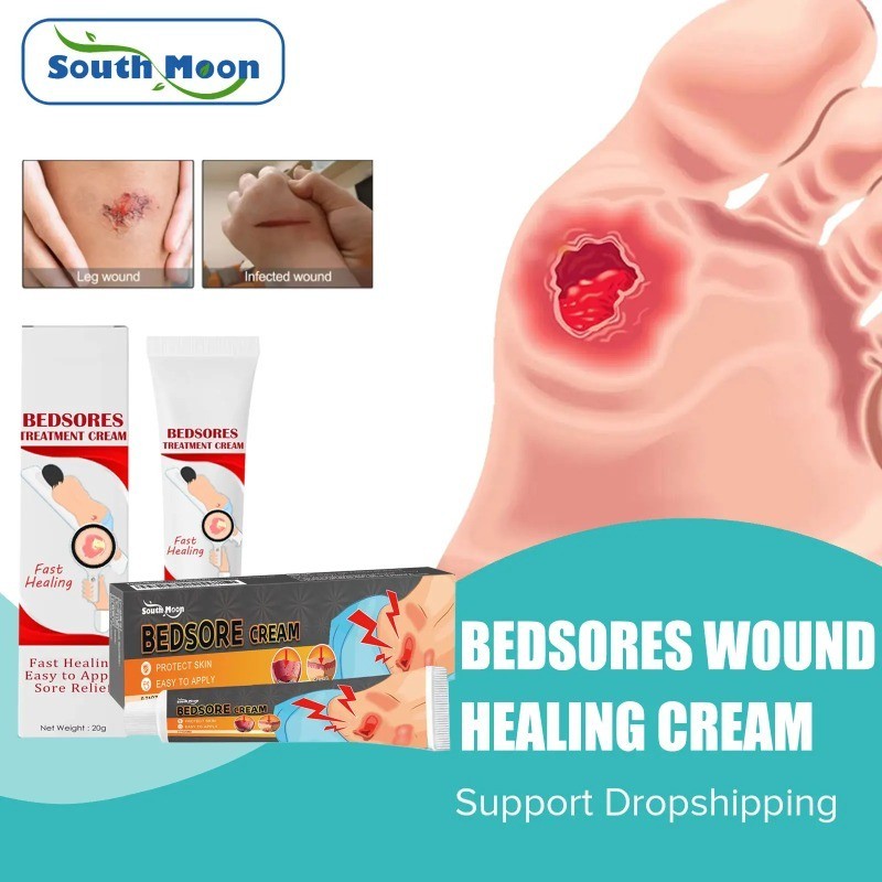 Bedsors Wound Healing Cream ยับยั้งเชื้อรา Sores Treatment Pain Festering Necrotic Dressing Repair Ulcer Ointment 20g