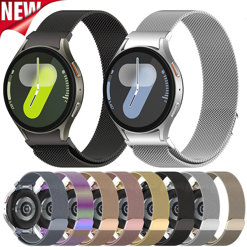 Milanese Loop สําหรับ Samsung Galaxy Watch 7 6 5 4 40/44 มม.5Pro สร้อยข้อมือโลหะสําหรับ Galaxy Watch 4 6 คลาสสิก 47 มม.43 มม.