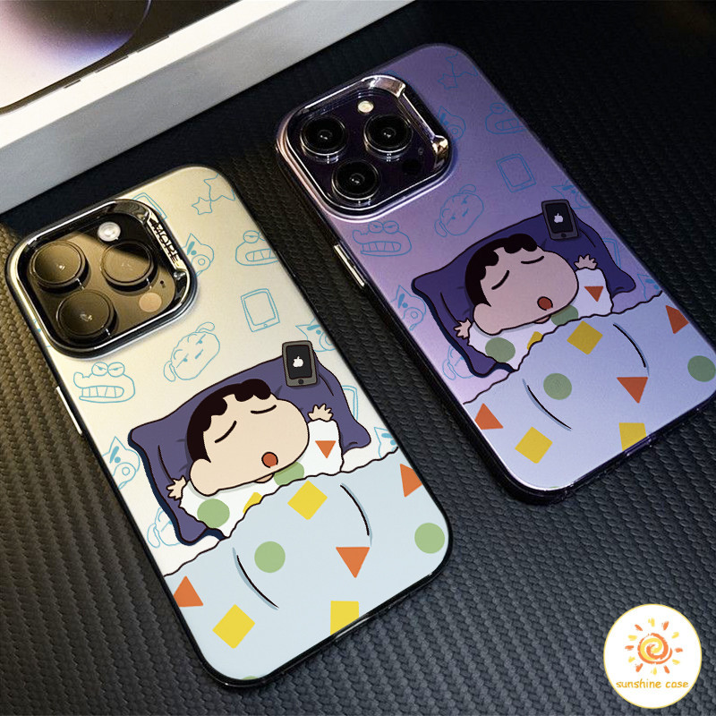 เคสโทรศัพท์อะนิเมะการ์ตูน Crayn chan 07น่ารัก ไอโฟน11 For iPhone12 13 14 15Pro MAX X XS XR XS 6 7 8Plus SE2020เคสโทรศัพท