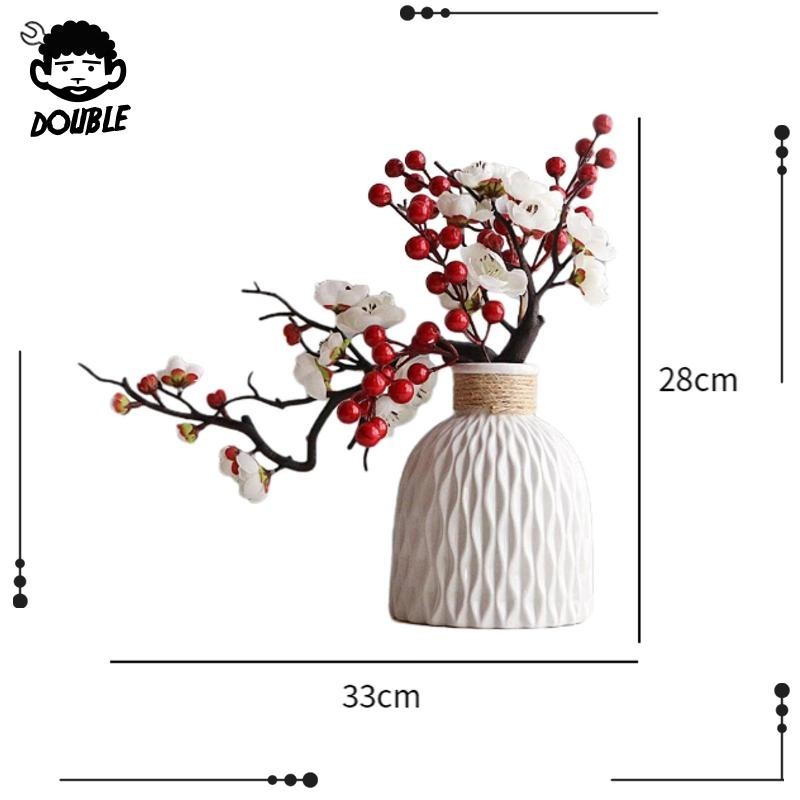 [ ดอกพลัมพร้อมแจกัน แจกันหยิบดอกไม้ประดิษฐ์สไตล์มินิมอลสําหรับโต๊ะทํางาน - รูปที่ 3