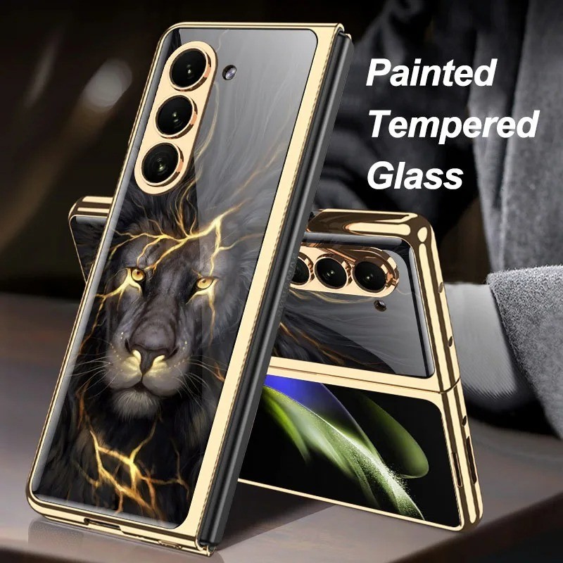 เคสชุบหรูหรารวมทุกอย่างสําหรับ Samsung Galaxy Z Fold 6 5 Fold6 Fold5 / Fold 6 / Fold 5 / Cases Paint