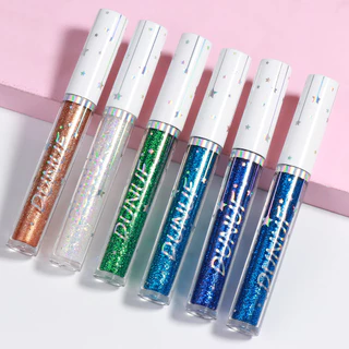 Dunuf 18 สี Glitter Liuqid อายไลเนอร์ Pearlescent Shimmer ประกายเลื่อม Eye Liner Shadow Highlight แต่งหน้า Diamond Silver Eyeliner
