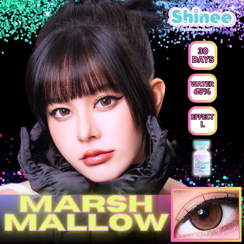 คอนแทคเลนส์(บิ๊กอาย)🔥Marshmallow🔥(Shinee) สี : Brown / Gray รายเดือน มีค่าสายตา - รูปที่ 3