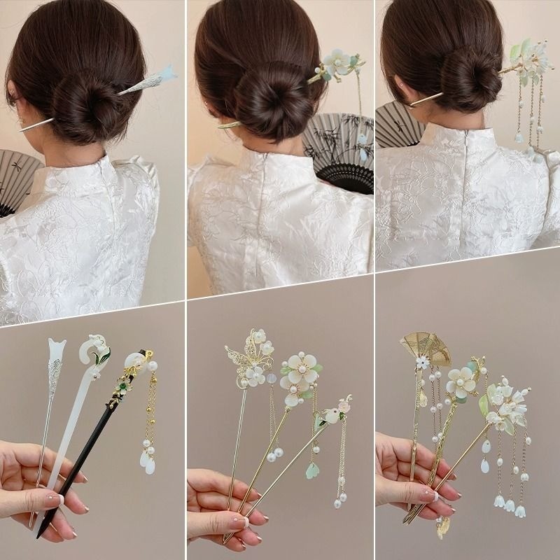 ใหม่สไตล์จีนสไตล์โบราณ Hanfu กิ๊บโลหะ 2024 กิ๊บติดผมสไตล์ใหม่ Hanfu Cheongsam Headwear