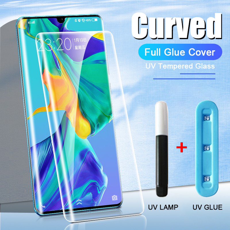 Anti-blue Light UVกระจกนิรภัยป้องกันหน้าจอสําหรับ Huawei Mate 60 50 40 30 Pro 50E 40E Mate40 Pro+ Mate60 Pro Plus 5G คลุมทั้งหมดคลุมทั้งหมดคลุมทั้งหมดกาวปกป้องดวงตาจากไฟHorm