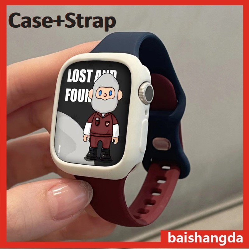 เคสtpu + สายSilmสําหรับIwatch ultra series 10 9 7 8 6 5 4 สายนาฬิกาสปอร์ตเคสป้องกันสําหรับIwatch ser