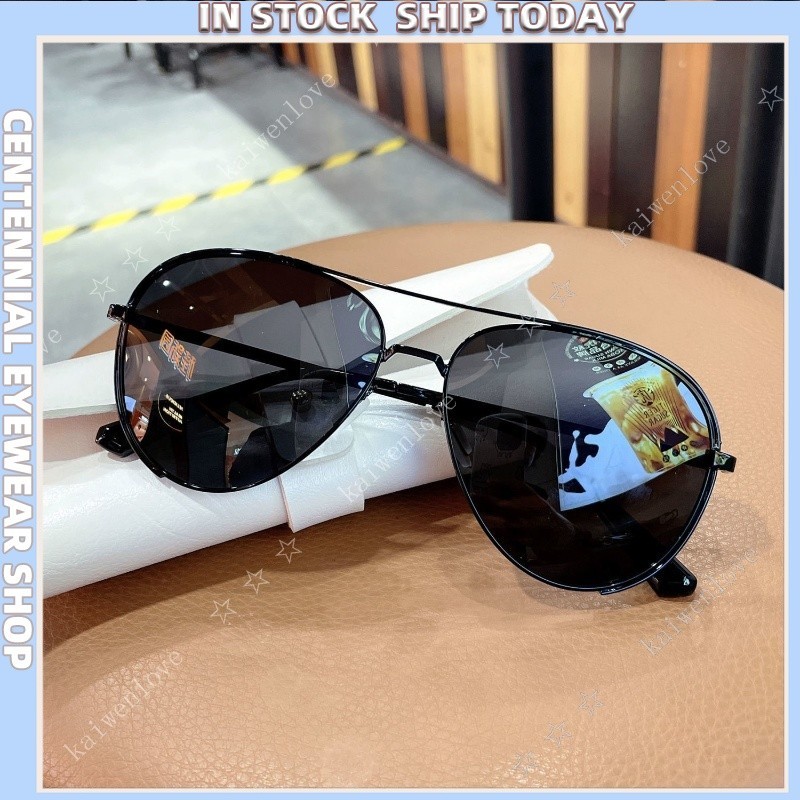 Cod ใหม่โพลาไรซ์คลาสสิก Aviator แว่นตากันแดดกีฬากลางแจ้ง Anti-UV ขับรถแว่นตากันแดดโลหะ fram Shades สําหรับชาย KY1
