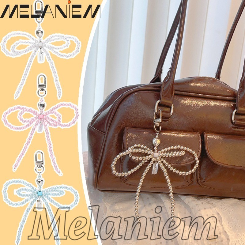 พวงกุญแจรูปโบว์-แฟชั่น,สไตล์ อิน,แฮนด์เมด-กระเป๋า,เคสโทรศัพท์ตกแต่งแขวน-พวงกุญแจอุปกรณ์เสริม- สองเท่า ชั้นลูกปัดมุกแหวนกุ