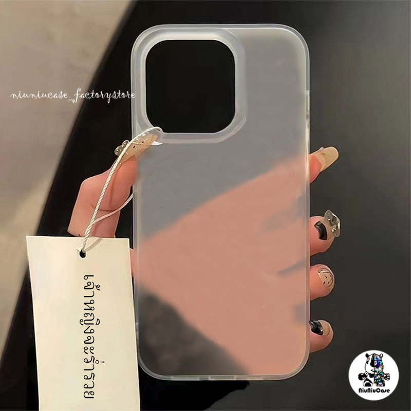 เคสโทรศัพท์ โปร่งแสง For เคสไอโฟน11 iPhone 11 12 13 14 15 Pro Max X XS 7 Plus XR เคส ซิลิโคนนุ่ม Matte Clear Phone Case