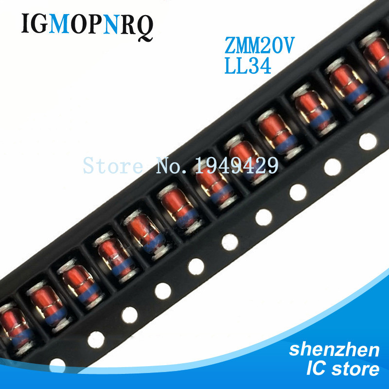 200 ชิ้น/แบทช์ ZMM20V LL34 20v 0.5W 1/2w Zena ไดโอด SMD ไดโอด