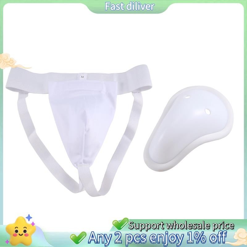 Groin Protector Cup Men, Boxing Kickboxing Muay Groin Guard, Breathableed Adjustable, Karate Fighting Training