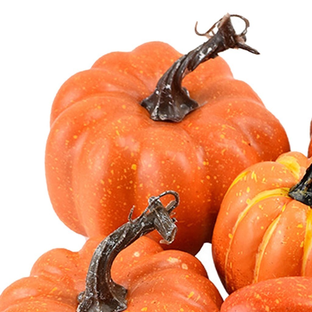 [Lszcx6l] ฟักทองเทียม 8 ชิ้นตกแต่งฟักทองเก็บเกี่ยวฟักทองสําหรับตกแต่งฮาโลวีน E-Orange 8 ชิ้นอื่น - รูปที่ 4