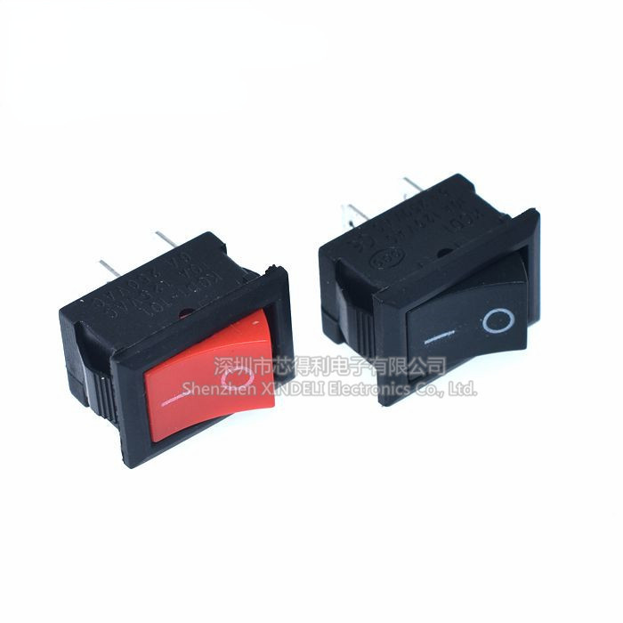 Kcd1-101 Rocker Switch Rocker Two-Pin Two-Speed 15 * 21MM 6A 250V 10A 125V Copper Pin 15X21MM (ทองแดง Pin Black), 15X21MM (ทองแดง Pin Red), 10X15MM) ปุ่มสวิตช์