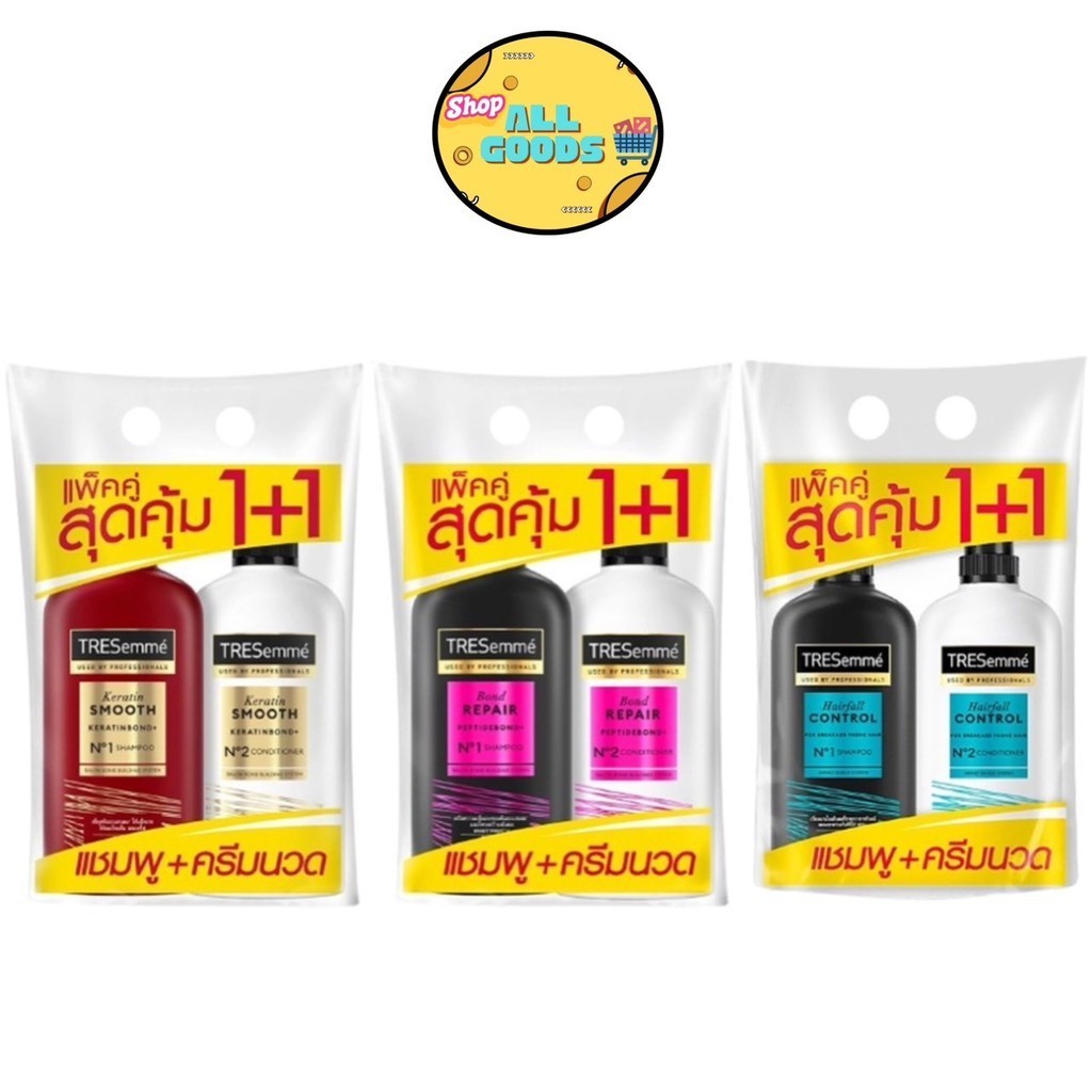 [แพ็คคู่สุดคุ้ม] เทรซาเม่ แชมพูและครีมนวด 2x370มล.