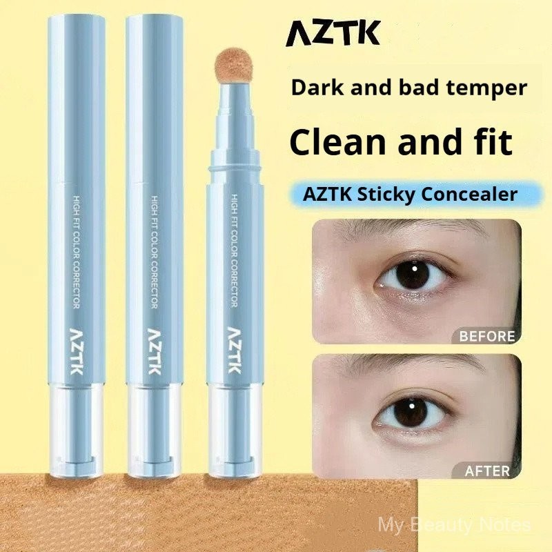AZTK Stick-on Correcting Concealer Pen Cream Brighten Tear Troughs Cover Spots Dark Circles and Acne Marks Moisturizing Concealer Facial Makeup JO7E