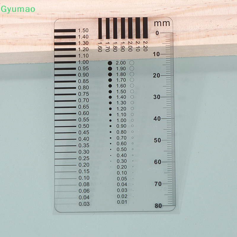 [Gyu] วัด Pass Badge Gauge Stain Card Point Gauge Wire Gauge โปร่งใสไม้บรรทัดเชื่อม Gage Stain Crack Contrast ไม้บรรทัด TH