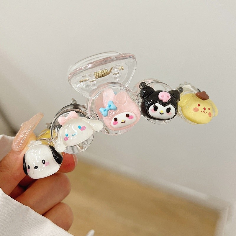 กิ๊บติดผมเด็กลาย sanrio melody / kuromi / cinnamoroll / pompopurin motifs (OTH773 / OTH775) kids