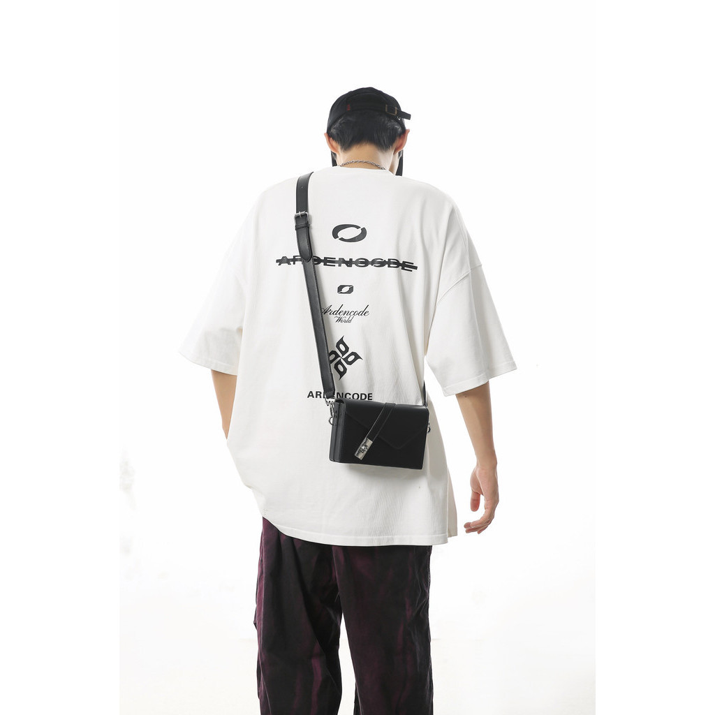 Sunwish -Tk HOT- Ja77 Skew Buckle Korean Style Men Box Shape Sling Bag Shoulder Bag Small Square Bag