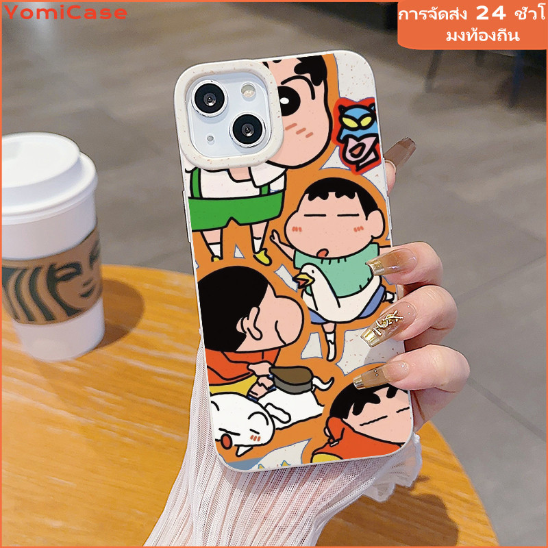 เคสไอโฟน11 Shinchan การ์ตูน กรณี เคสไอโฟน iPhone 13 12 13 14 15 Pro Max 6 7 8Plus XS XR SE mini เคสโ