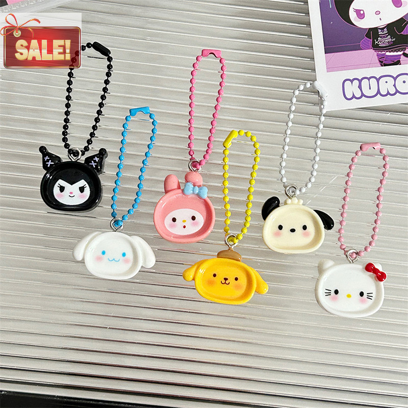 Bl Kawaii Kuromi Hello Kitty My Melody Pochacco พวงกุญแจการ์ตูนอะนิเมะพวงกุญแจสําหรับสาวกระเป๋าจี้กระเป๋าเป้สะพายหลังตกแต่ง A