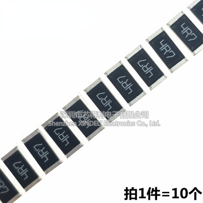((10 ชิ้น) 2512 ตัวต้านทานชิป 1W 4.7 R 4.7 Euro Precision ±5% SMD 2512