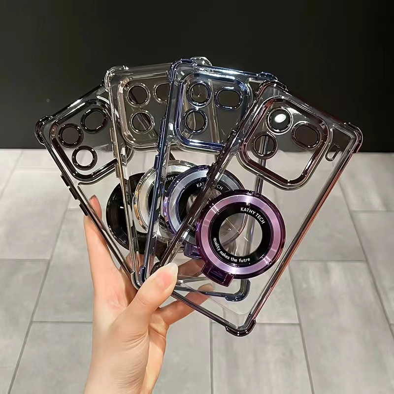 สําหรับ Infinix Note 40 Pro 30 4G Hot 40 Pro 30 Play 30i 4G สมาร์ท 8 7 ITEL A70 เคสโทรศัพท์ผู้ถือแม่เหล็กถุงลมนิรภัยกันกระแทกเลนส์ Cam ป้องกันฟิล์มปลอกปกหลัง