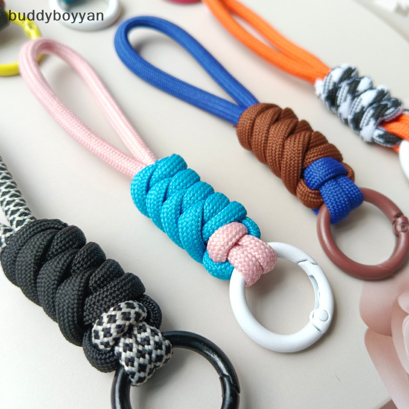 Bbth Creative Braided Lanyard พวงกุญแจสําหรับเคสโทรศัพท์ผู้หญิง Anti Lost Knot เชือกสายคล้องกุญแจรถ Diy อุปกรณ์เสริมแฟชั่นพวงกุญแจ Vary