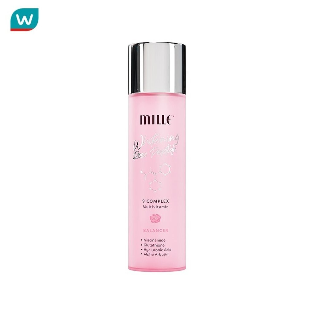 Mille มิลเล่ ไวท์เทนนิ่ง โรส เปปไทด์ ไนน์ คอมเพล็กซ์ บาลานเซอร์ 130ก.