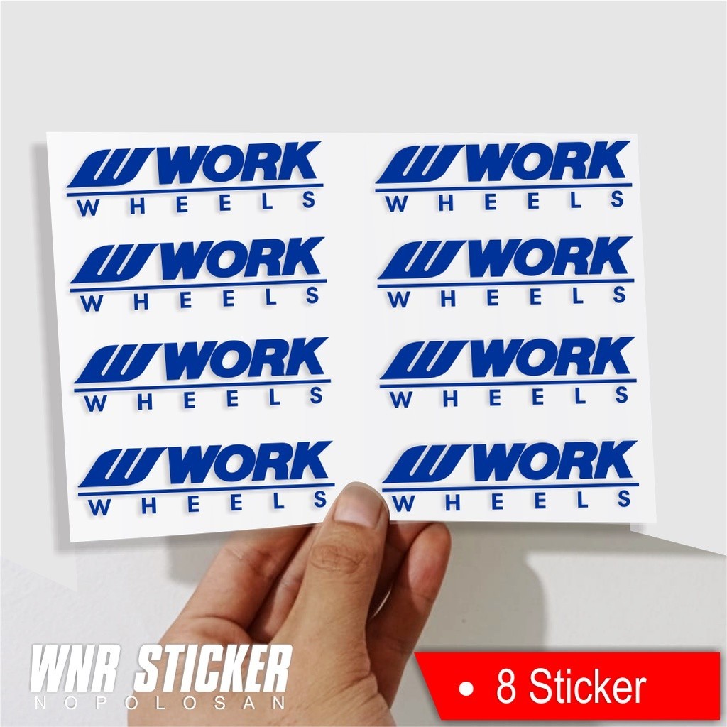 Work Racing Wheels สติ๊กเกอร์ขอบรถยนต์ 1 ชุด มี 8 สติ๊กเกอร์