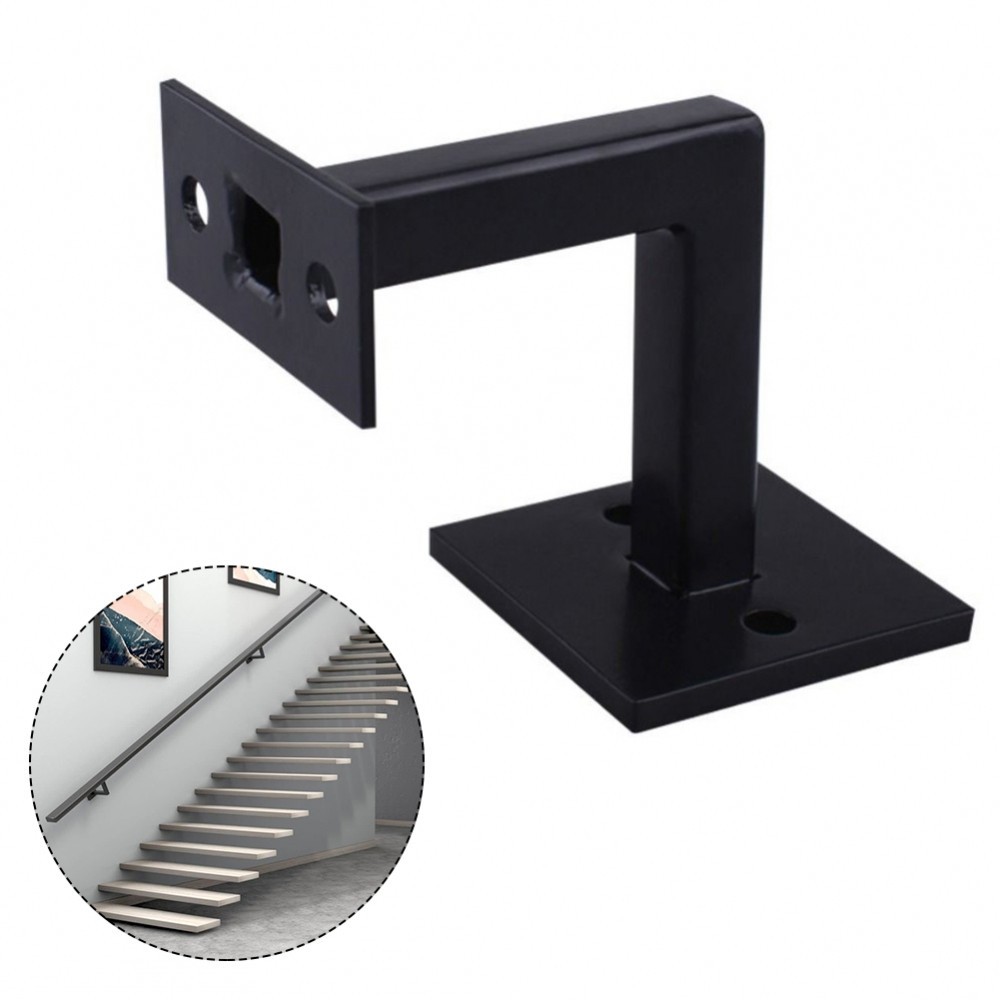 ขายึดราวบันไดสีดําร่วมสมัย Bannister Wall Support Rail Balustrade