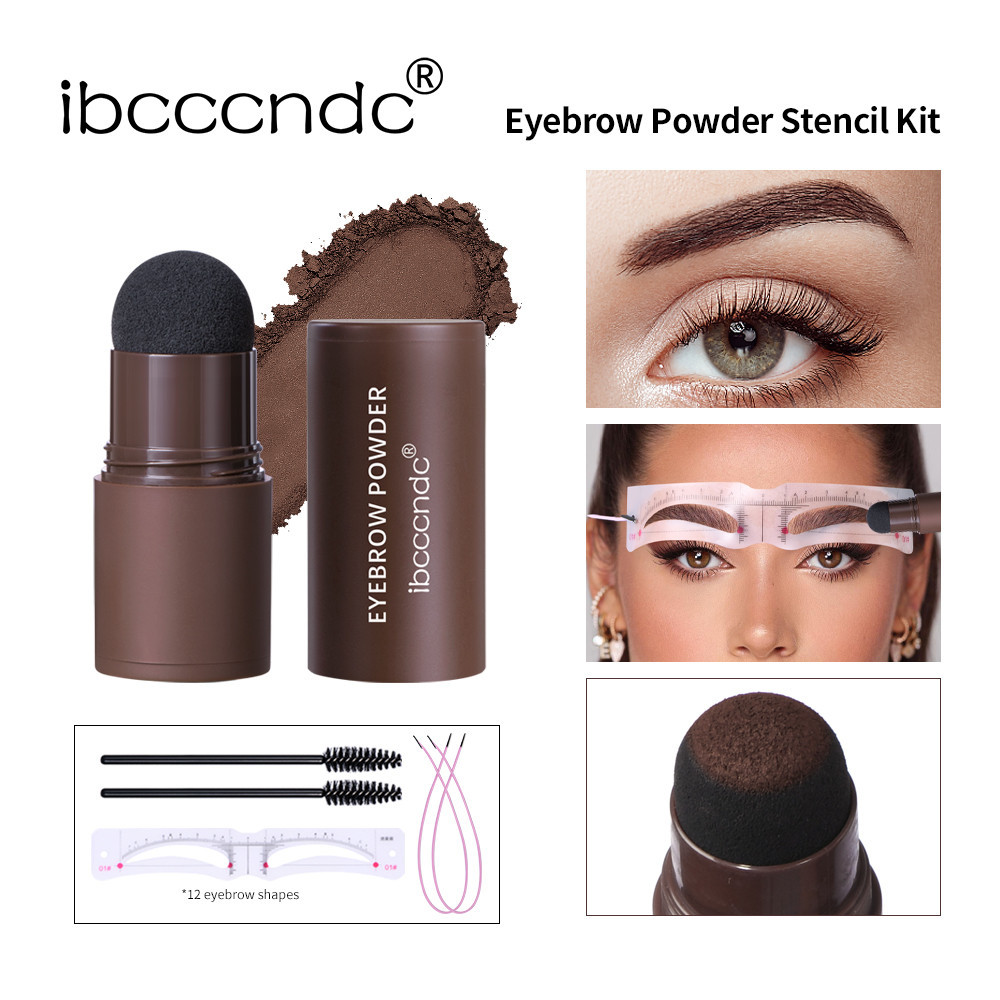 Ibcccndc ใหม่ Eyebrow Stencil Kit One Step Shaping - Brow Powder แต่งหน้า, 12 Reusable Headband Eyebrow Stencil ชุด