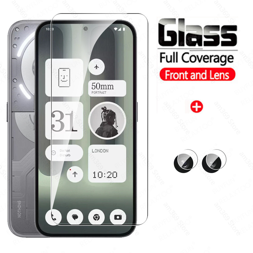 2in1 สําหรับ Nothing Phone (2a) Plus 5G 2024 ป้องกันหน้าจอด้านหน้ากระจกนิรภัยโทรศัพท์ 2a + Phone2a 2