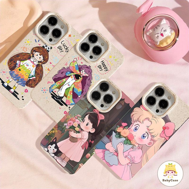 สาวสวยหลากสีสันเก็บดอกไ เคสSamsung A14 A23 A04s A21s A05s A13 A03 A25 A32 A52 A54 A05 A03s A12 A15 A24 A02s A50 A33 A04E