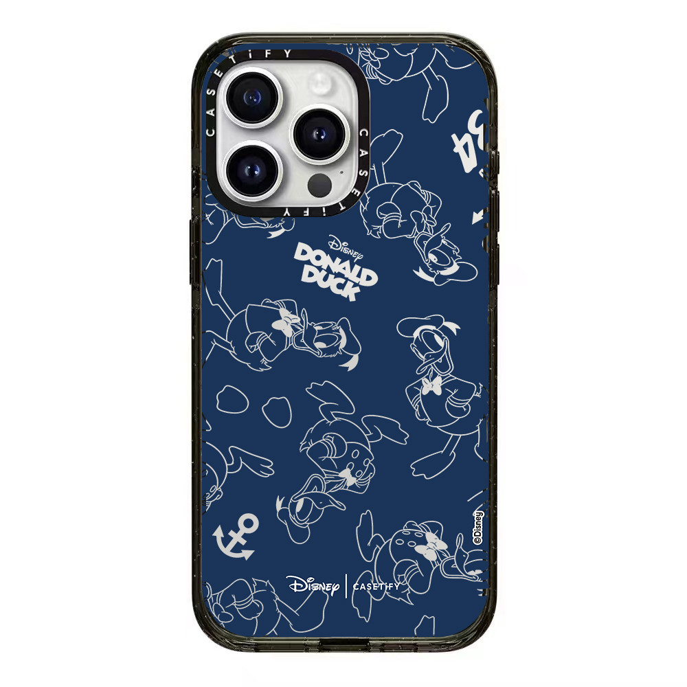 Donald Duck Lines เคสโทรศัพท์อะคริลิคสําหรับ IPhone 15 ProMax 15Pro 15 14 13 12 11 Pro Max กรณีแพคเกจเต็มรูปแบบดูดซับแรงกระแทก frosted hard ฝาหลัง