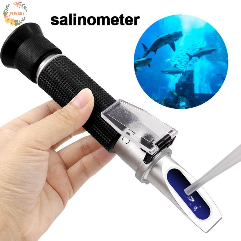Pewany เครื่องวัดความเค็มของทะเล, 0 ~ 100 ‰ 1.000-1.070 ความเค็ม Refractometer, ปริซึมที่ใช้งานได้อย่างกว้างหักเหมือถือความแม่นยําสูงเกลือความเข้มข้นเครื่องทดสอบพิพิธภัณฑ์สัตว์น้ํา