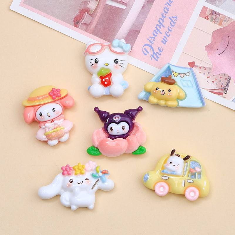 อุปกรณ์เสริมเรซินเจลครีมกิ๊บติดผม DIY แฮนด์เมดรูรองเท้าหัวเข็มขัดเครื่องประดับตกแต่งการ์ตูนน่ารักออกนอกบ้านสัตว์เล็ก